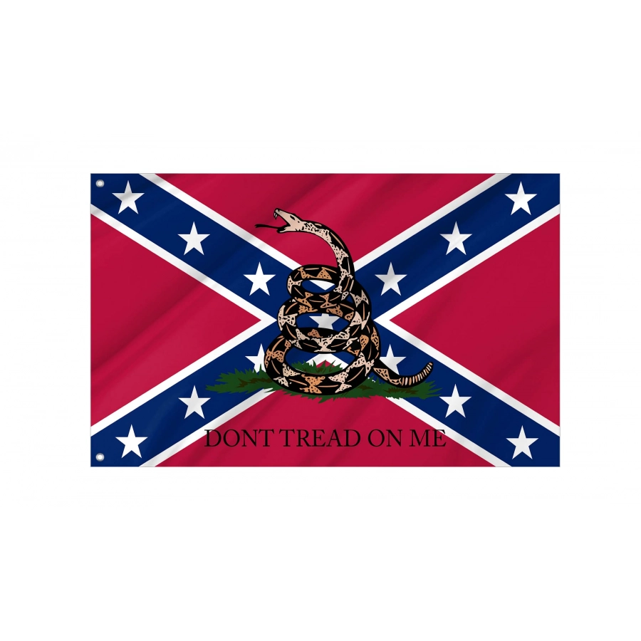 Gadsden Confederate Flag for Indoor & Outdoor Use, HISTORICAL80
