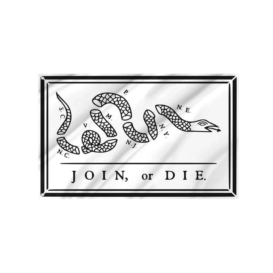 Join or Die Franklin Flag for Indoor & Outdoor Use, HISTORICAL229