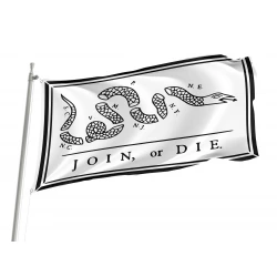 Join or Die Franklin Flag for Indoor & Outdoor Use