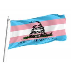Trans Gadsden Flag for Indoor & Outdoor Use