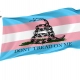 Trans Gadsden Flag for Indoor & Outdoor Use - Imagine 1