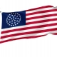 Wagon Wheel (1865-1867) Flag for Indoor & Outdoor Use - Imagine 1