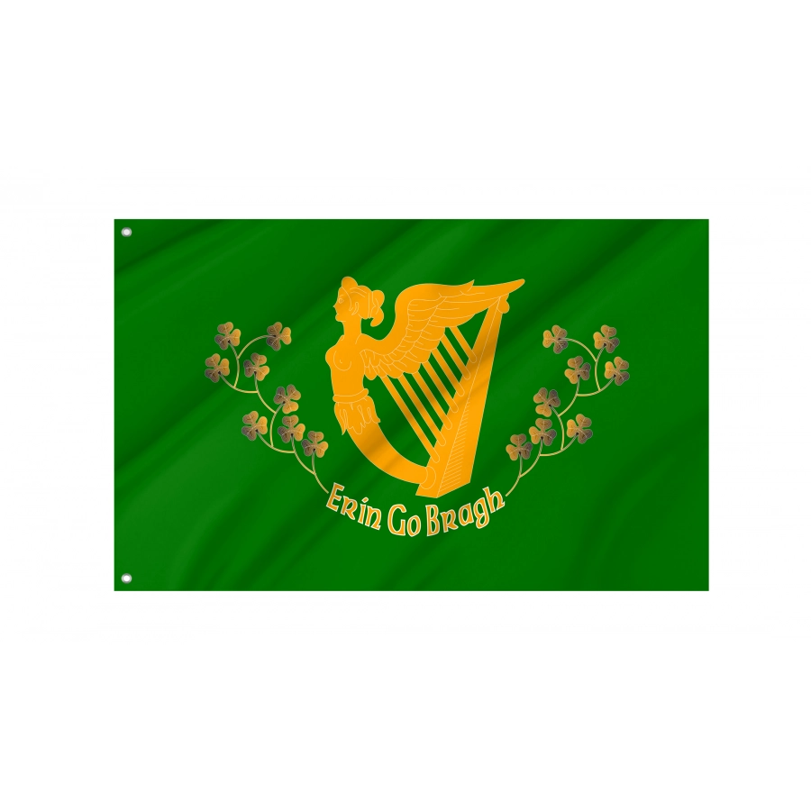 Erin Go Bragh, Saint Patrick's Flag, Patriotic Flags, Unique Design Print, Flags for Indoor & Outdoor Use