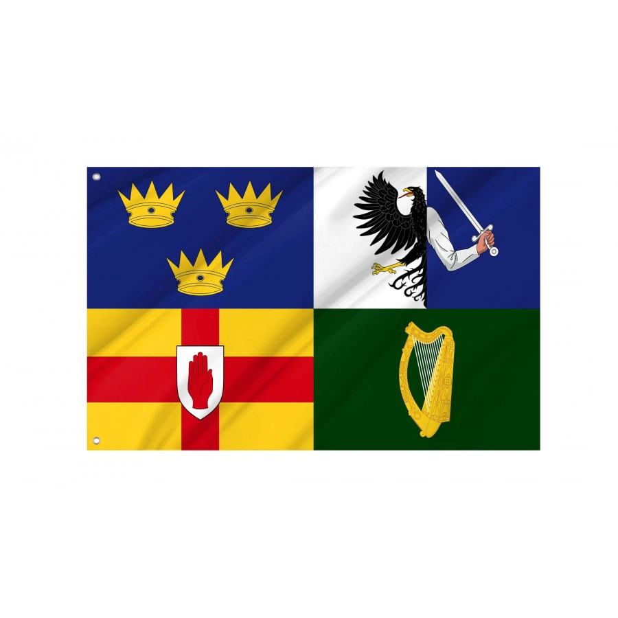 Four Provinces of Ireland Flag for Indoor & Outdoor Use, IRL07