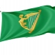 Green Harp Flag of Ireland, Patriotic Flags, Unique Design Print, Flags for Indoor & Outdoor Use - Imagine 1