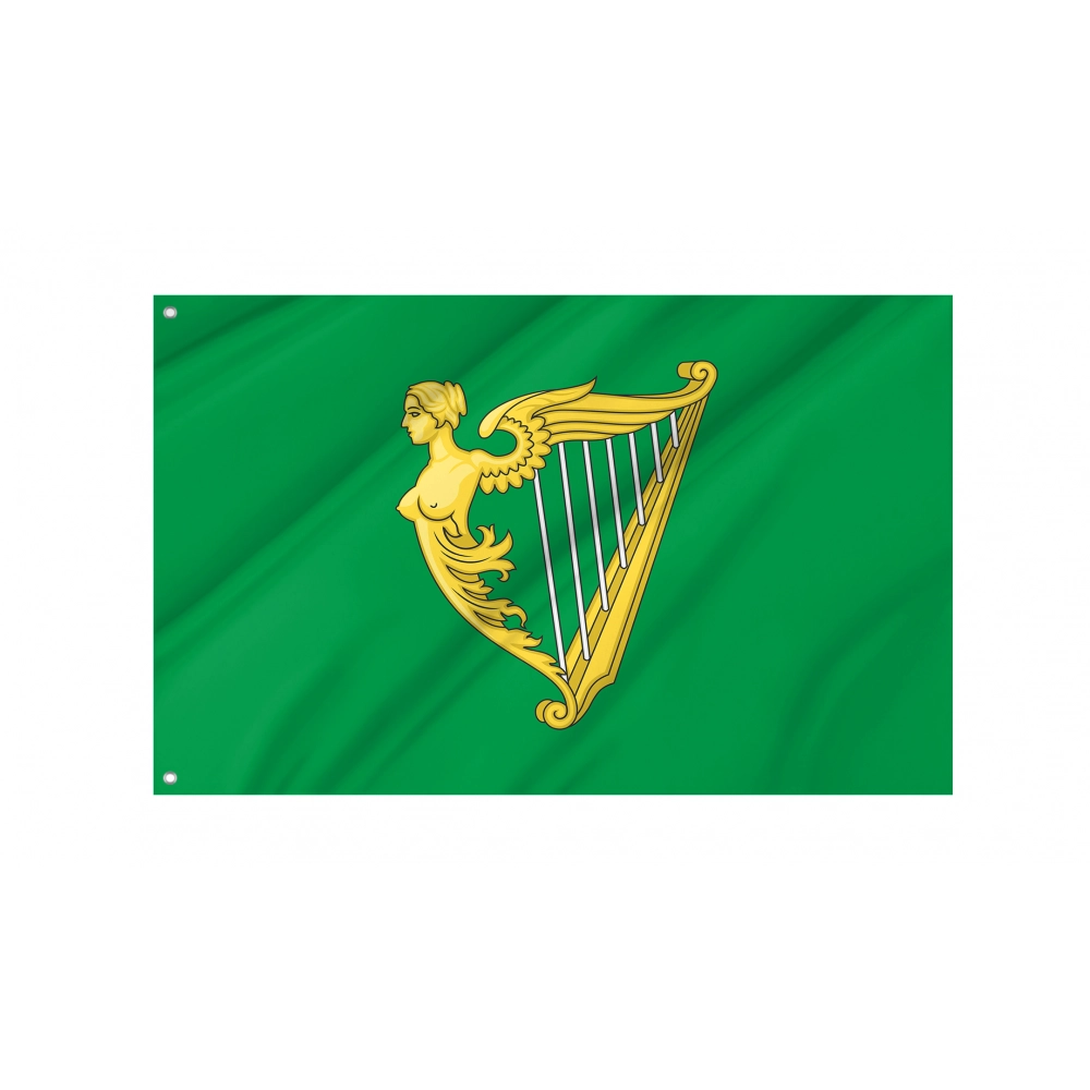 Green Harp Flag of Ireland for Indoor & Outdoor Use