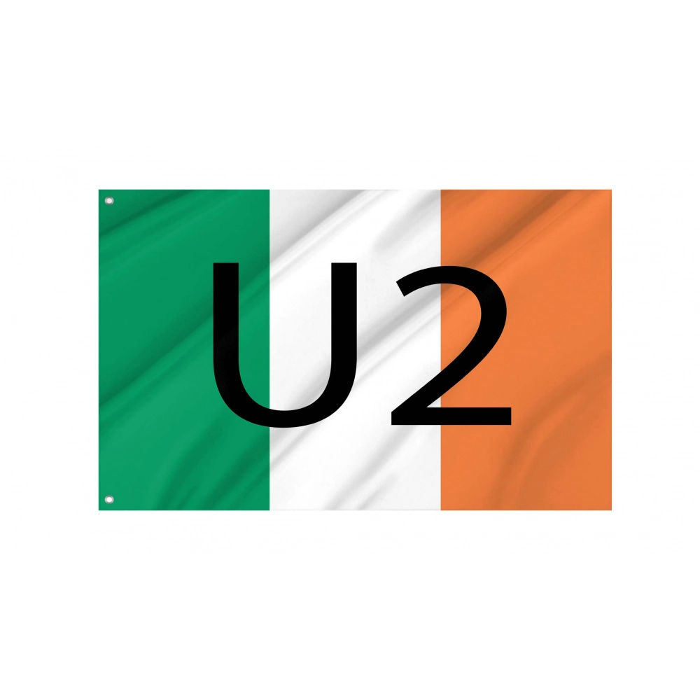 U2 Ireland Flag for Indoor & Outdoor Use