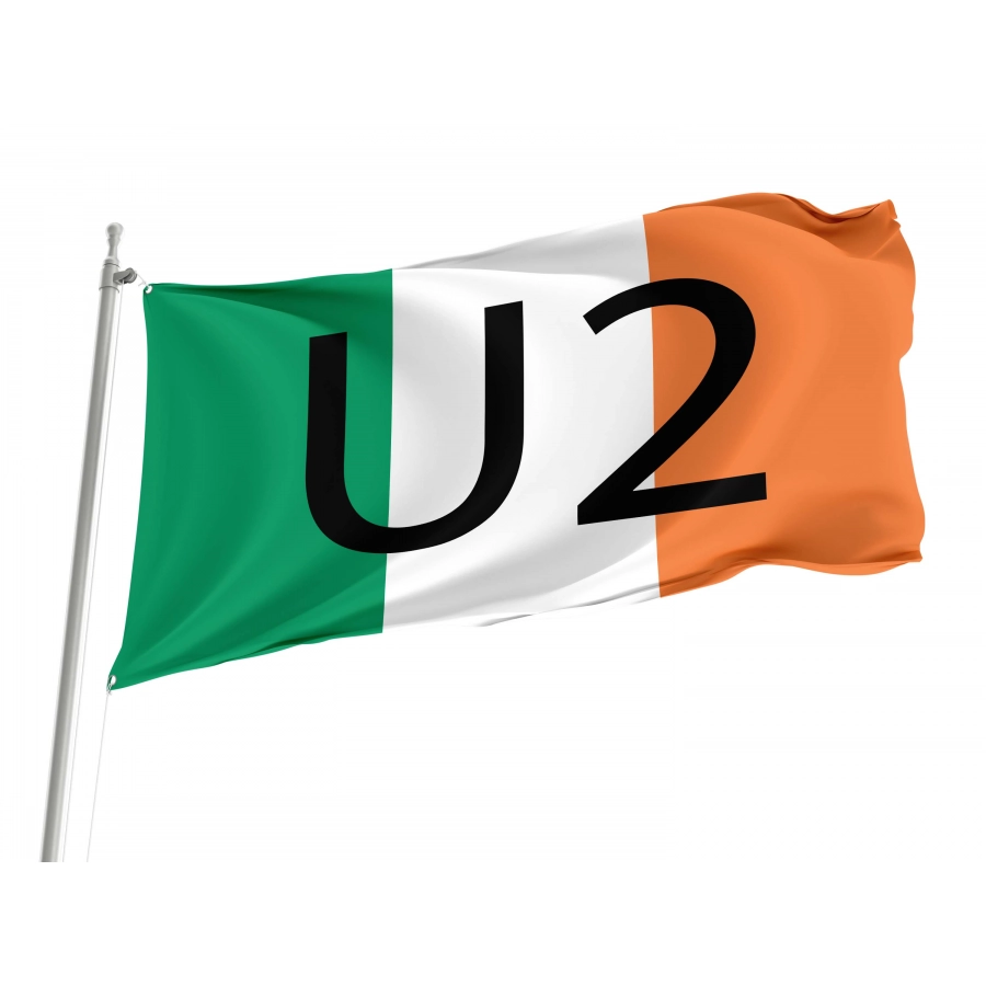 U2 Ireland Flag for Indoor & Outdoor Use, IRL11