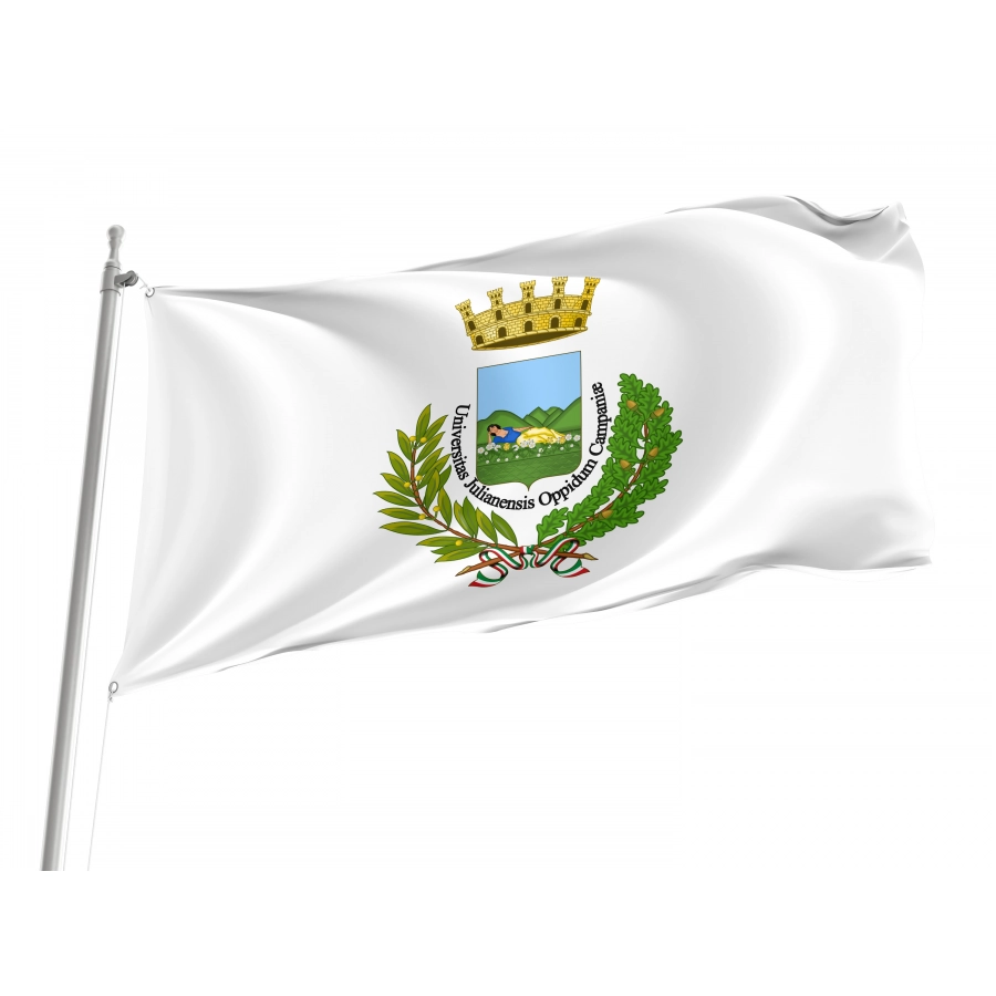 Giugliano Flag, Unique Design Print - High Quality Campania for Indoor and Outdoor Use