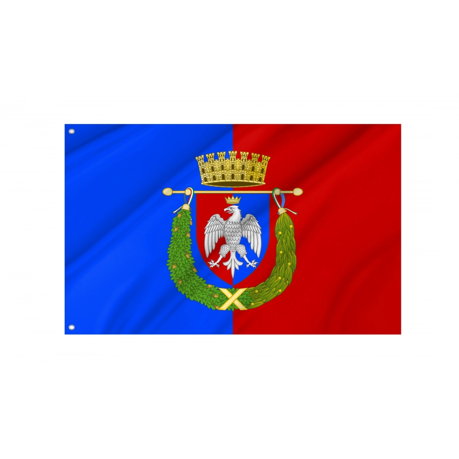 Metropolitan City Of Rome Capital Flag, Unique Design Print - High Quality Lazio for Indoor and Outdoor Use