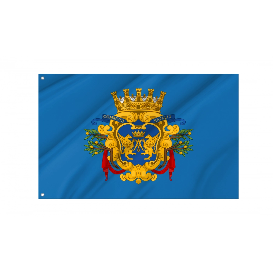 Rapallo Flag, Unique Design Print - High Quality Liguria for Indoor and Outdoor Use