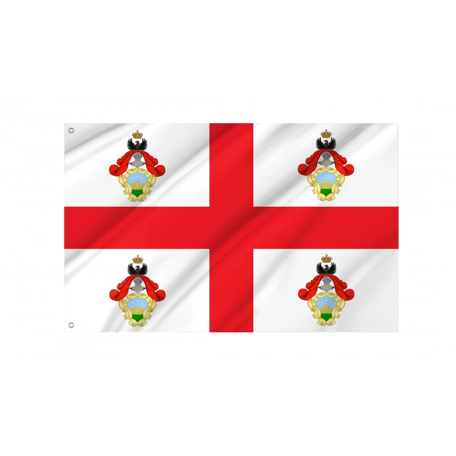 Sassello Flag, Unique Design Print - High Quality Liguria for Indoor and Outdoor Use