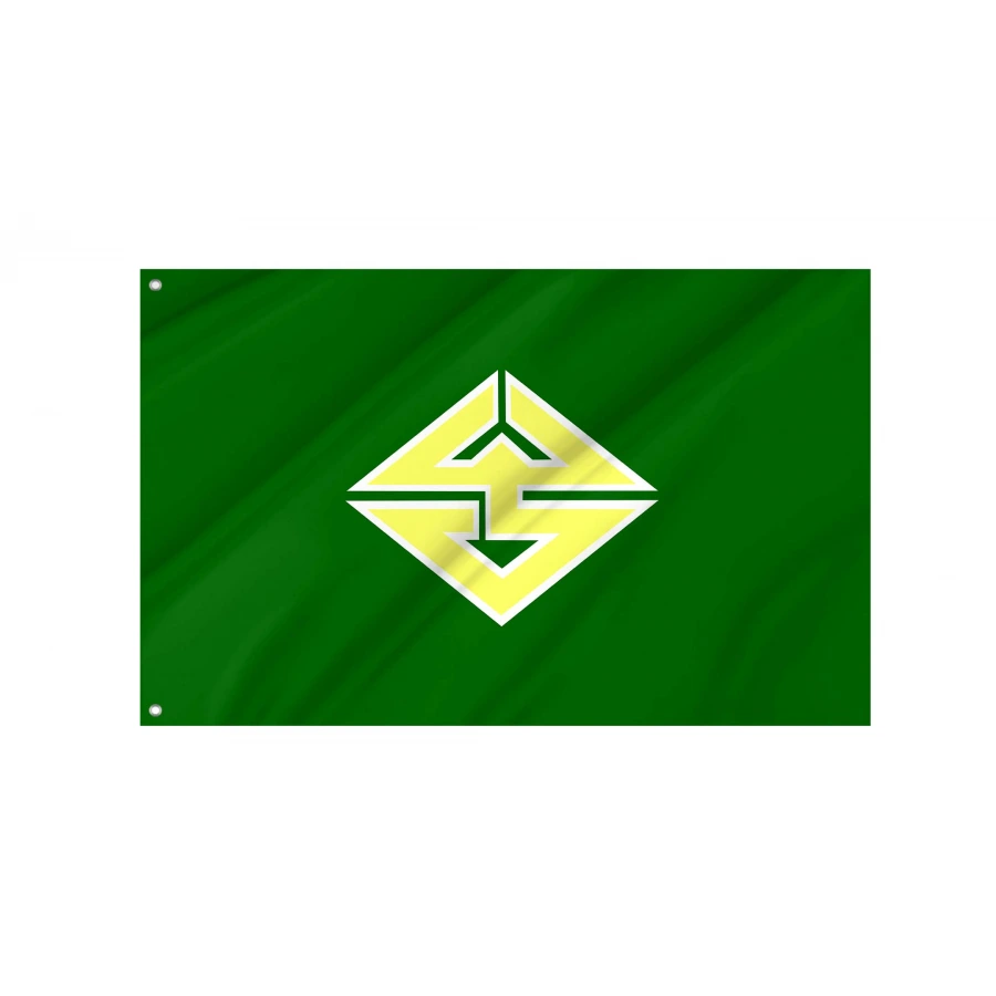 Chosei Chiba municipal flag with hiragana Chi emblem