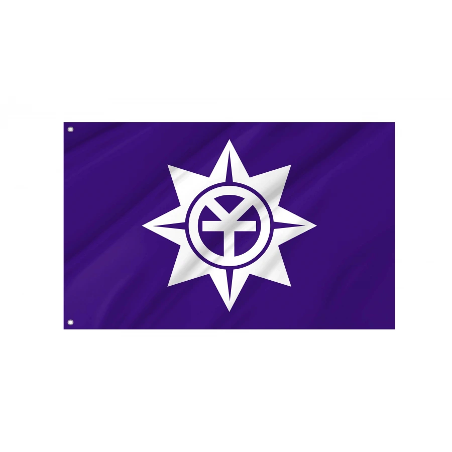 Okayama City Flag for Indoor & Outdoor Use, JPN62