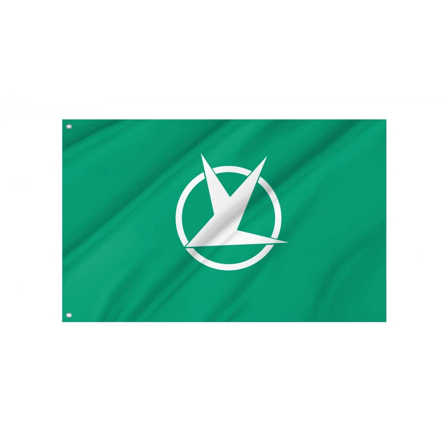 Tomisato Chiba municipal flag with historic city emblem