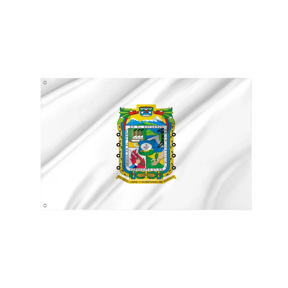 Puebla State Flag for Indoor & Outdoor Use