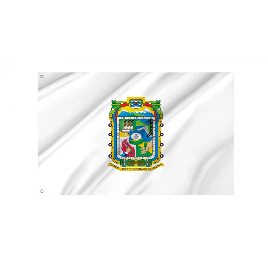 Puebla State Flag for Indoor & Outdoor Use, MEX27