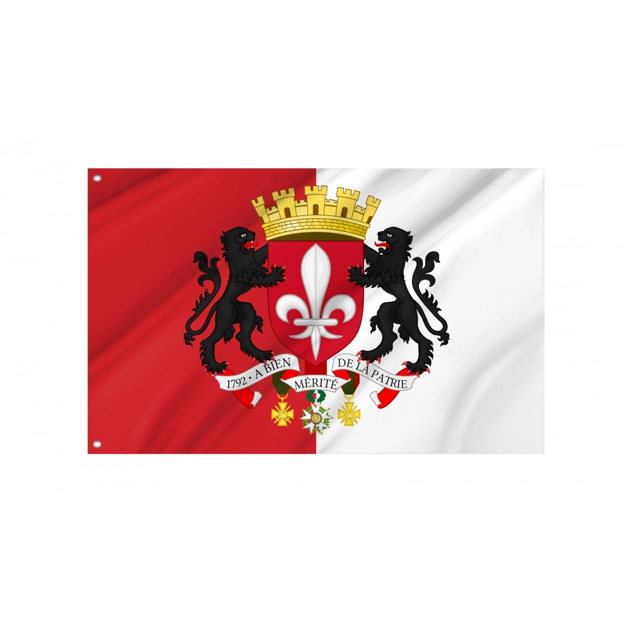 Flag of Lille Coat of Arms, Patriotic Flags, Unique Design Print, Flags for Indoor & Outdoor Use