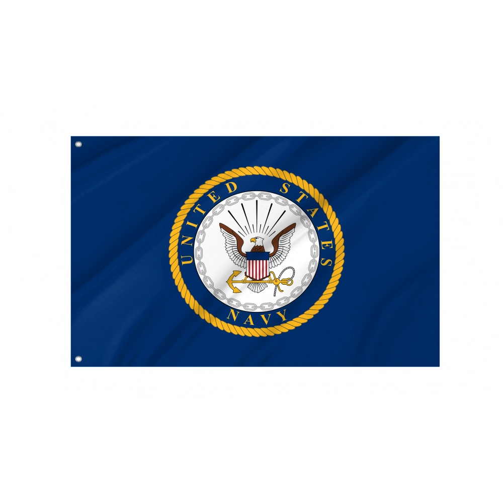 US Navy Emblem Flag for Indoor & Outdoor Use