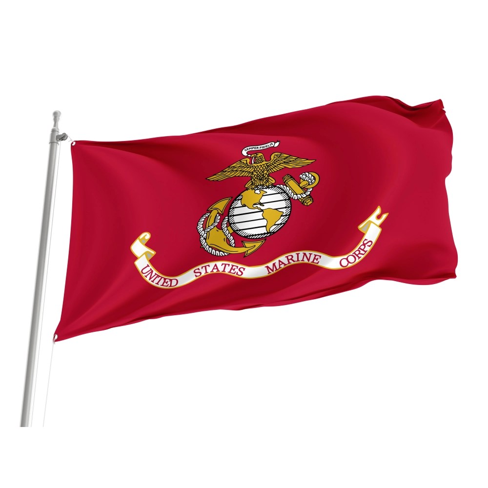 United States Marine Corps Flag for Indoor & Outdoor Use