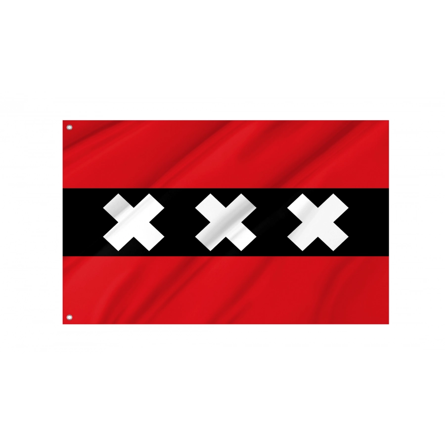 Flag of Amsterdam, Patriotic Flags, Unique Design Print, Flags for Indoor & Outdoor Use