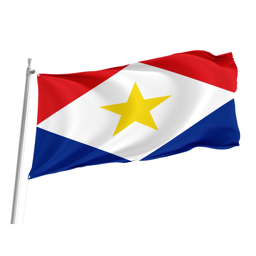 Saba Flag for Indoor & Outdoor Use
