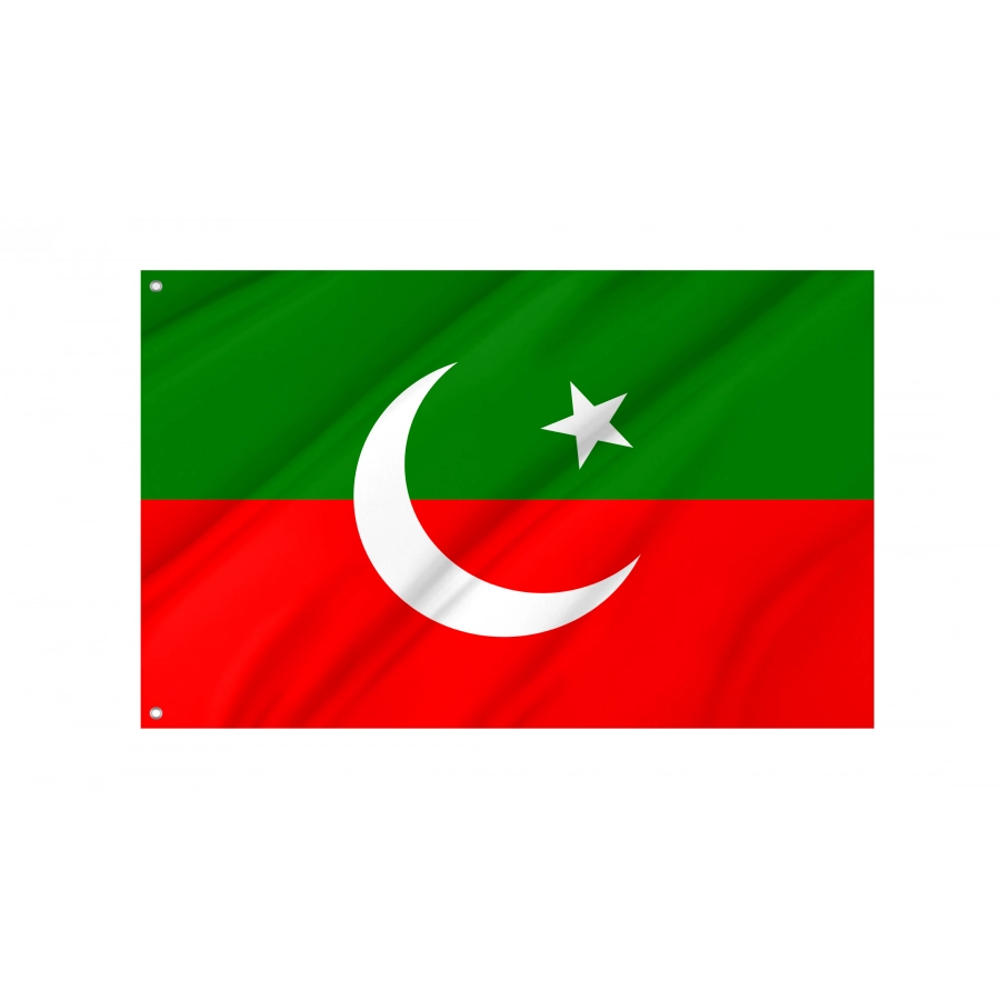 Flag of Pakistan Tehreek-e-Insaf, Patriotic Flags, Unique Design Print, Flags for Indoor & Outdoor Use