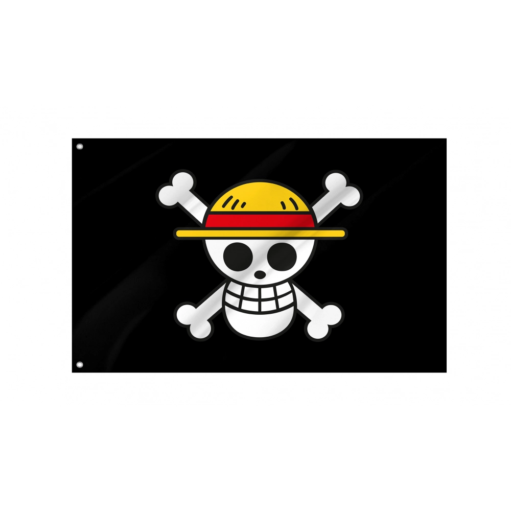 One Piece Luffy's Straw Hat Pirate Flag for Indoor & Outdoor Use