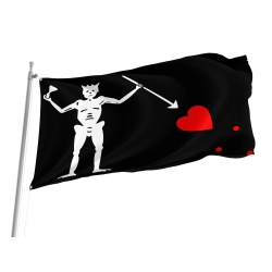 Pirate Flag of Blackbeard (Edward Teach) for Indoor & Outdoor Use
