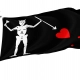 Pirate Flag of Blackbeard (Edward Teach) for Indoor & Outdoor Use - Imagine 1