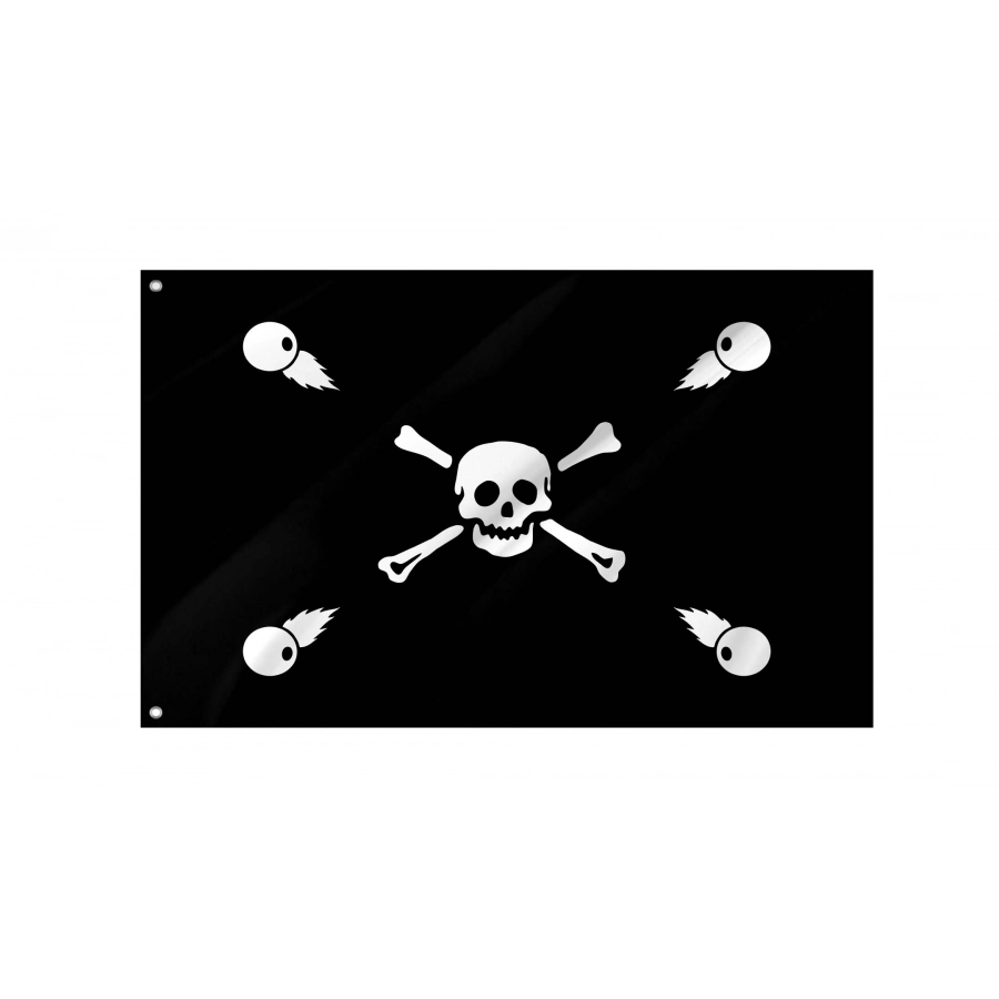 Captain Jean Adrian Pirate Flag for Indoor & Outdoor Use, PIRATE30