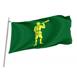 Edward Low The Green Trumpeter Flag for Indoor & Outdoor Use