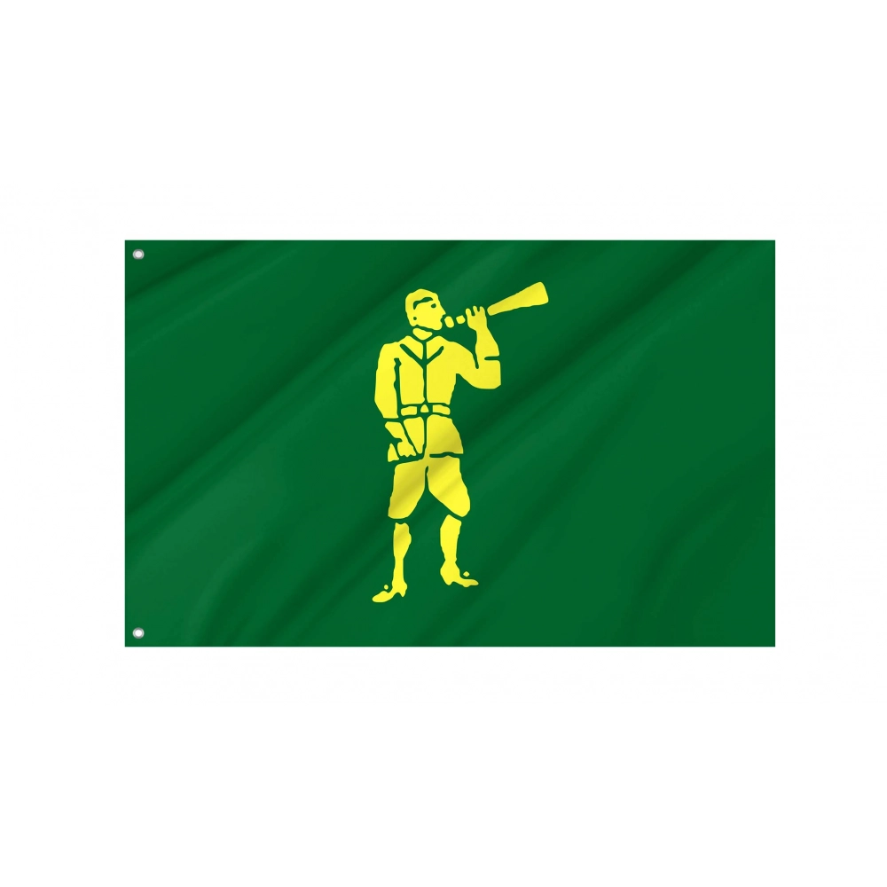 Edward Low The Green Trumpeter Flag for Indoor & Outdoor Use