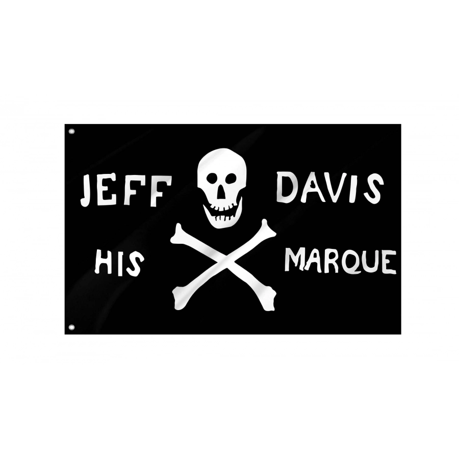 Jeff Davis His Marque Flag for Indoor & Outdoor Use, PIRATE36