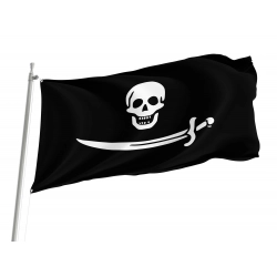 Jolly Roger flag of pirate Bartholomew Roberts for Indoor & Outdoor Use
