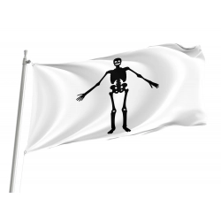 Jolly Roger flag of pirate Olivier Levasseur for Indoor & Outdoor Use