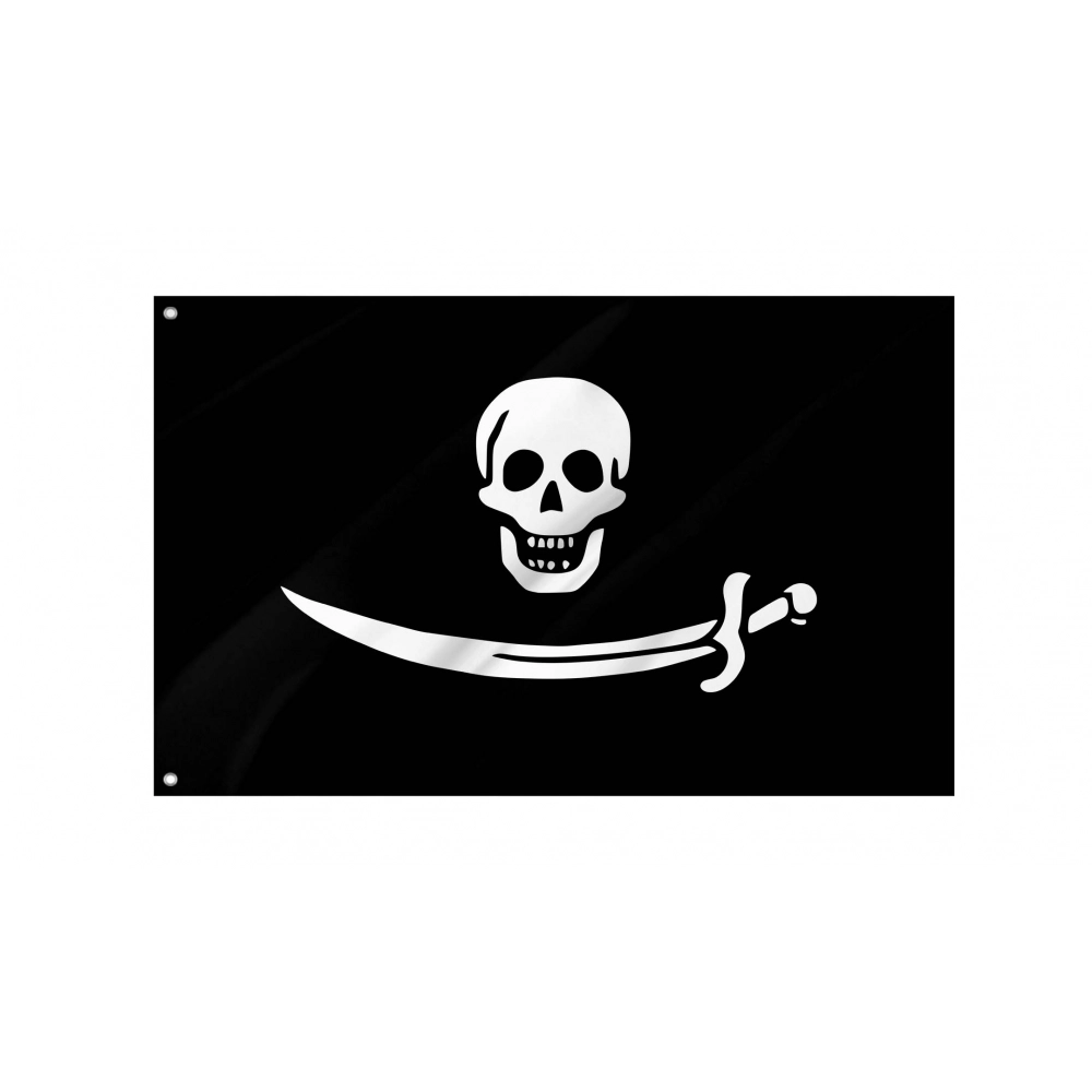 Jolly Roger flag of pirate Bartholomew Roberts for Indoor & Outdoor Use
