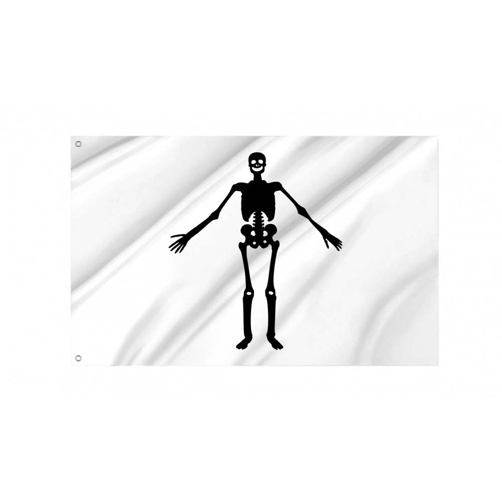 Jolly Roger flag of pirate Olivier Levasseur for Indoor & Outdoor Use