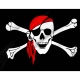Jolly Roger With Red Bandana Flag for Indoor & Outdoor Use - Imagine 2