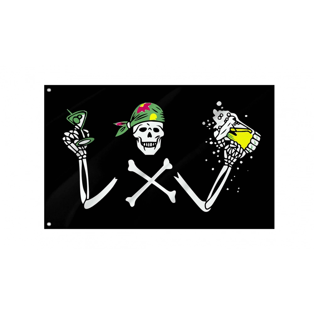 Pirate Beer Flag for Indoor & Outdoor Use