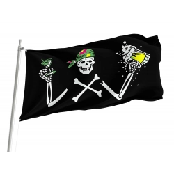 Pirate Beer Flag for Indoor & Outdoor Use
