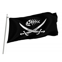 Pirate Fish Flag with Swords for Indoor & Outdoor Use
