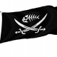 Pirate Fish Flag with Swords for Indoor & Outdoor Use - Imagine 1