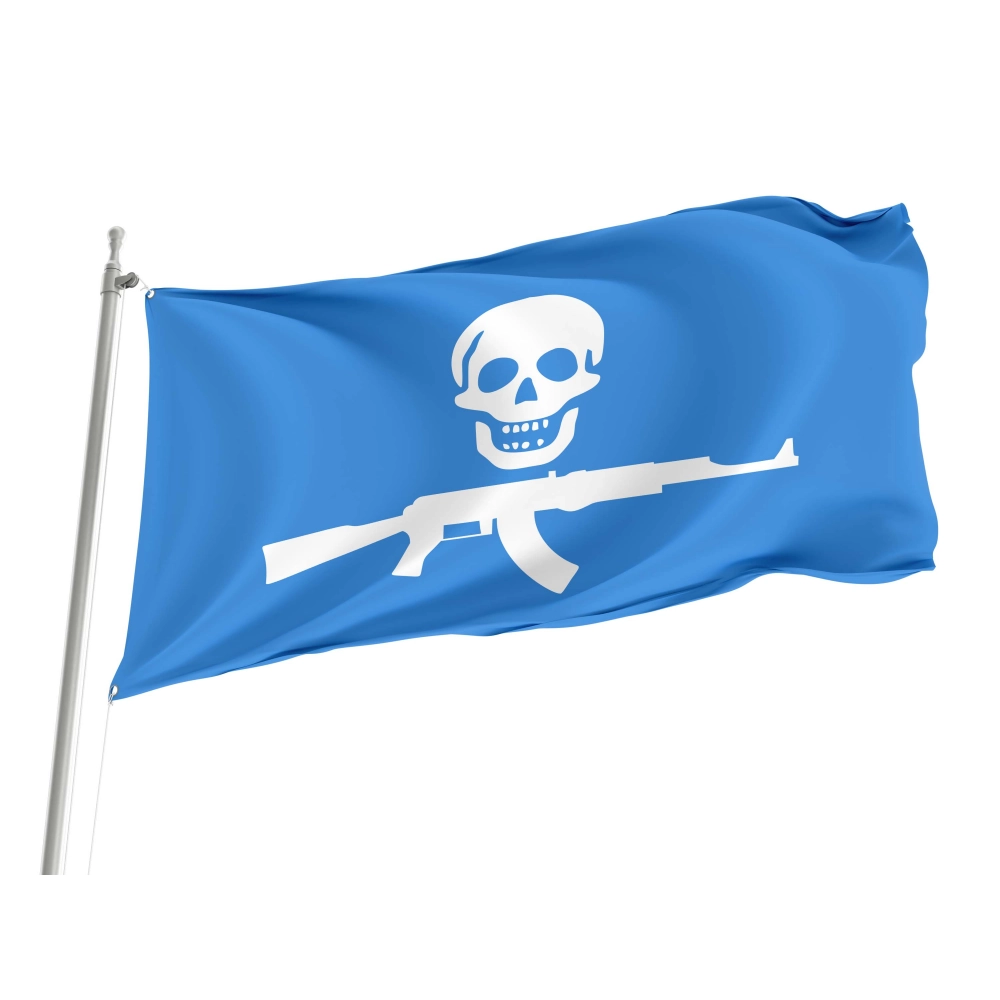 Somali Pirates Blue Flag for Indoor & Outdoor Use