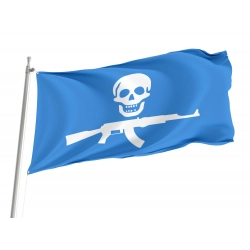 Somali Pirates Blue Flag for Indoor & Outdoor Use