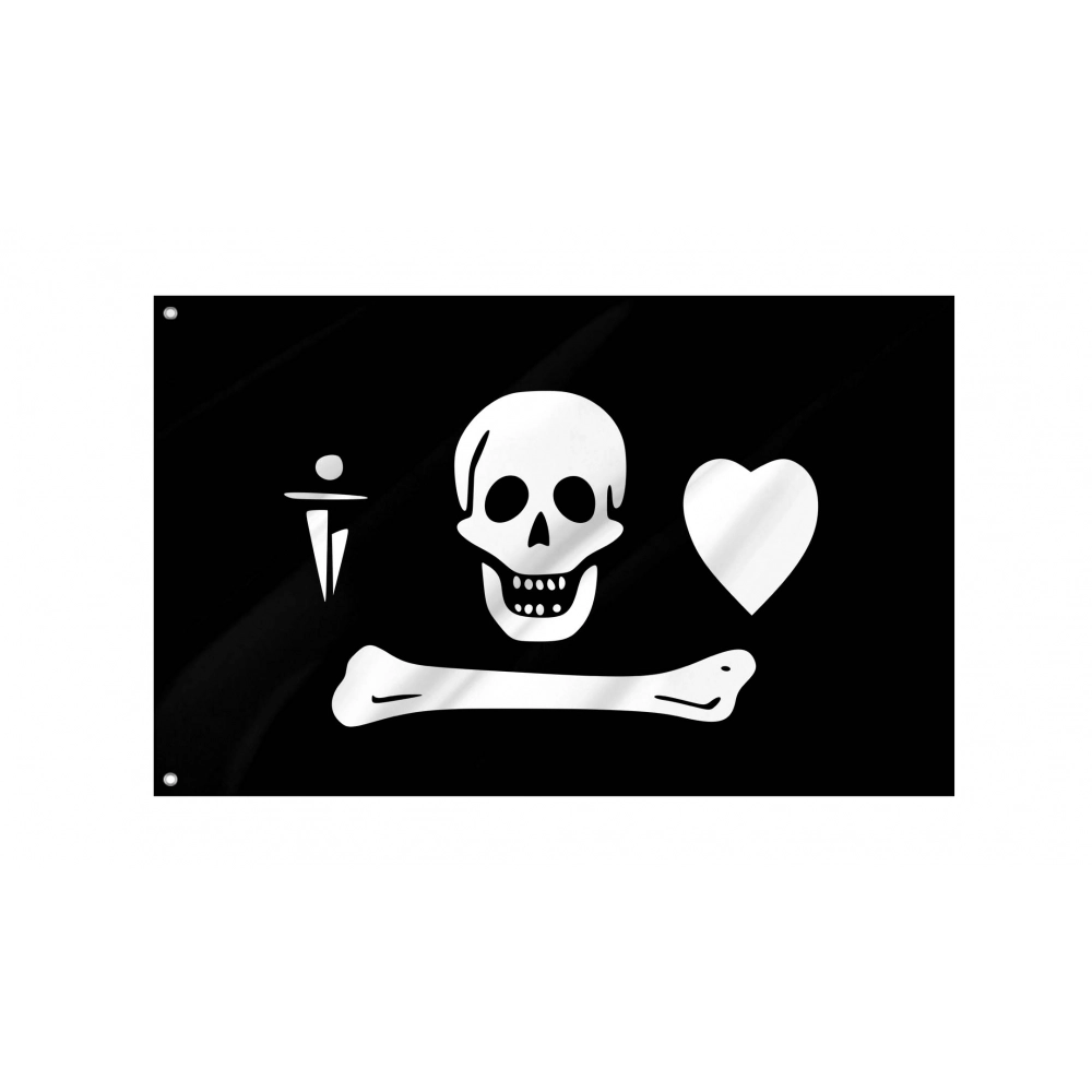 Stede Bonnet Jolly Roger Flag for Indoor & Outdoor Use