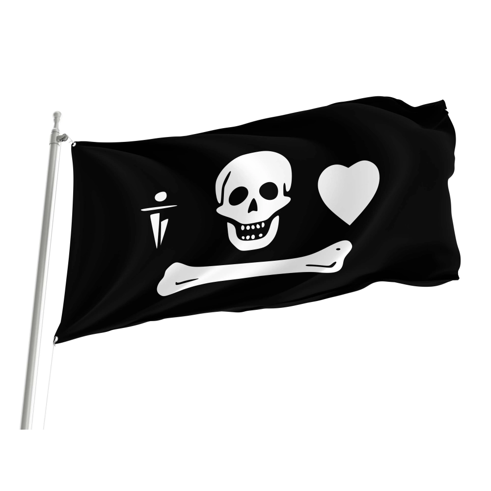 Stede Bonnet Jolly Roger Flag for Indoor & Outdoor Use