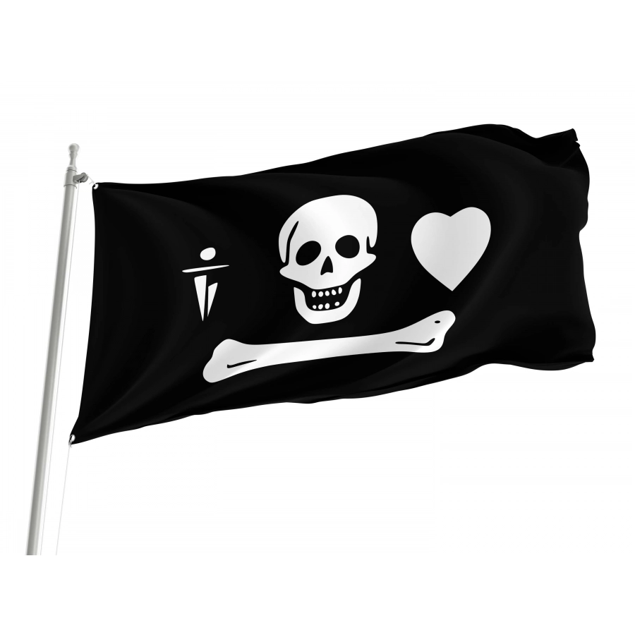 Stede Bonnet Jolly Roger Flag for Indoor & Outdoor Use, PIRATE38