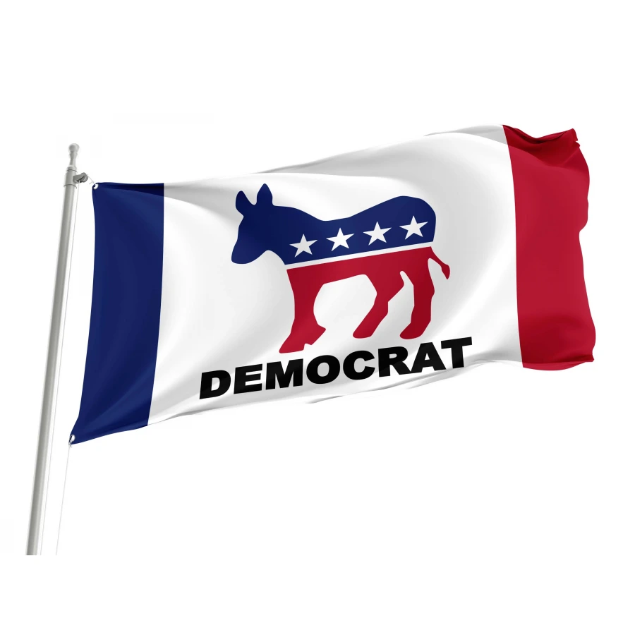 Democrat Donkey Party Flag for Indoor & Outdoor Use, POLITICAL14