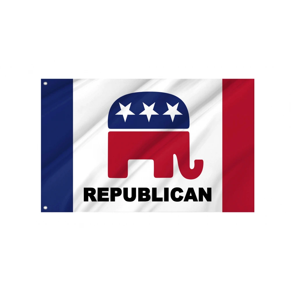 Republican Elephant Flag for Indoor & Outdoor Use